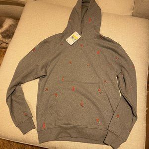 BRAND NEW JORDAN GRAY HOODIE, MENS SMALL